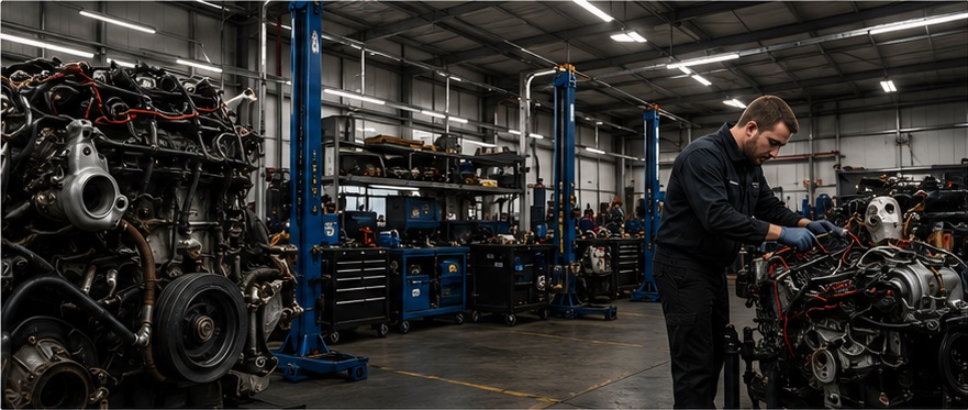 Independent specialist engine workshop network